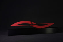 Load image into Gallery viewer, Around Five Red Brushed Aluminum Sculpture of Time - Red Hour