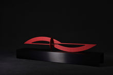 Load image into Gallery viewer, Around Five Red Brushed Aluminum Sculpture of Time - Red Hour