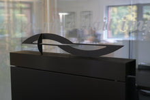 Load image into Gallery viewer, Around Five Brushed Anodized Black Aluminum Sculpture of Time
