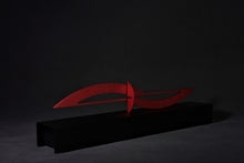 Load image into Gallery viewer, Around Five Red Brushed Aluminum Sculpture of Time - Red Hour
