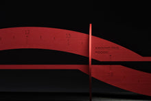 Load image into Gallery viewer, Around Five Red Brushed Aluminum Sculpture of Time - Red Hour
