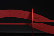 Load image into Gallery viewer, Around Five Red Brushed Aluminum Sculpture of Time - Red Hour
