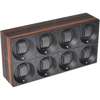 SwissKubik Varnished Macassar Ebony Wood Masterbox 8 Position - MyWatchAccessoriesShop