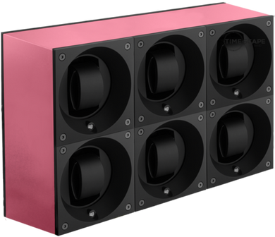 SwissKubik Pink Aluminum Masterbox Sextuple - MyWatchAccessoriesShop